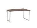 Стол угловой, U-опора, правый 1400x900/1200x750, RM050-14x9-12 Дуб Апрельский шоколад/Белый