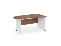 BRL RB004-160х100R Стол асимметричный правый 1600х1000х740 Орех Вармия/Белый