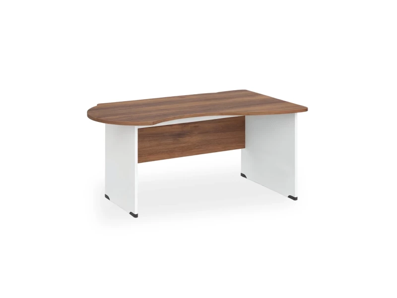 BRL RB004-160х100R Стол асимметричный правый 1600х1000х740 Орех Вармия/Белый