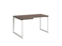Стол угловой, О-опора, левый 1800x900/1200x750, RM055-18x9-12 Дуб Апрельский шоколад/Белый