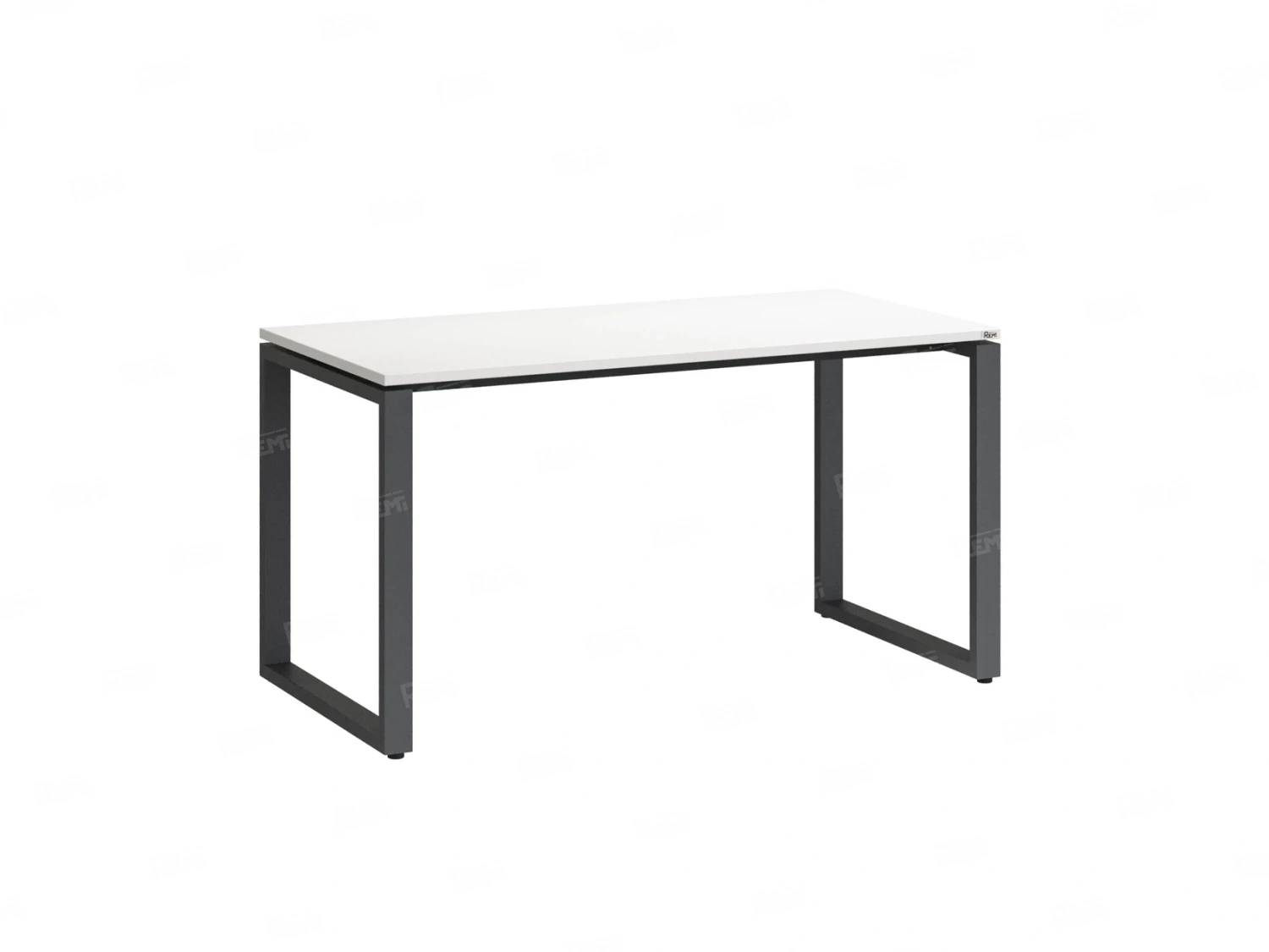 Стол прямой на O-образных опорах 1000x800x750 RM002-10x8 Белый/Серый