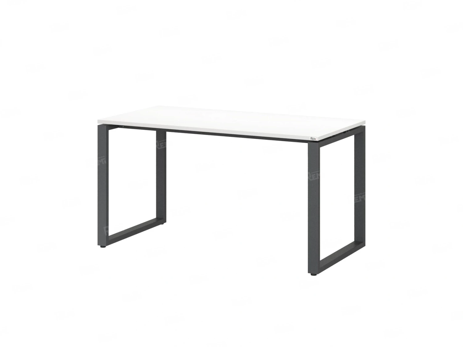 Стол прямой на O-образных опорах 1000x800x750 RM002-10x8 Белый/Серый