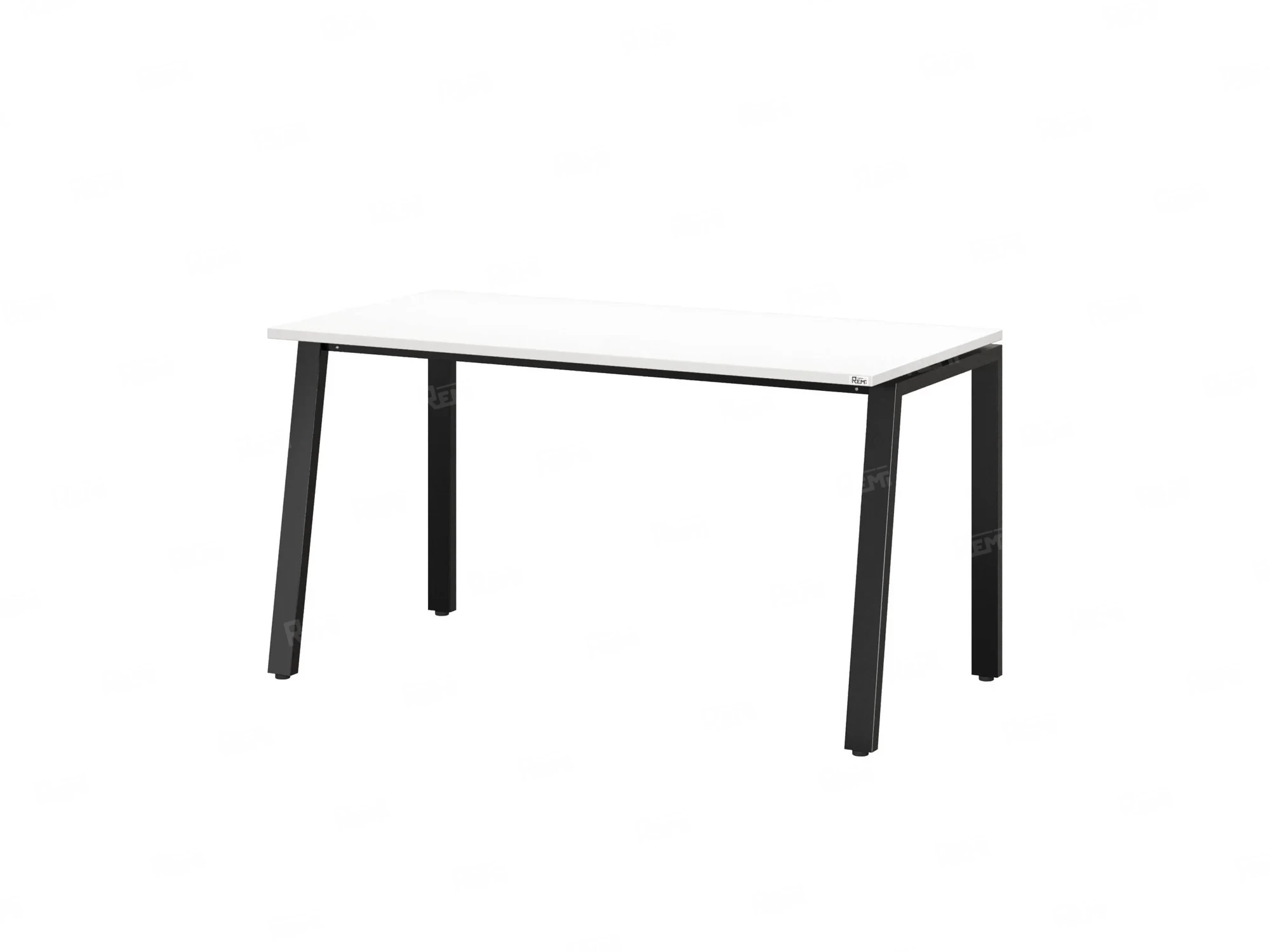 Стол прямой на Л-образных опорах 1000x600x750 RM004-10x6 Белый/Черный