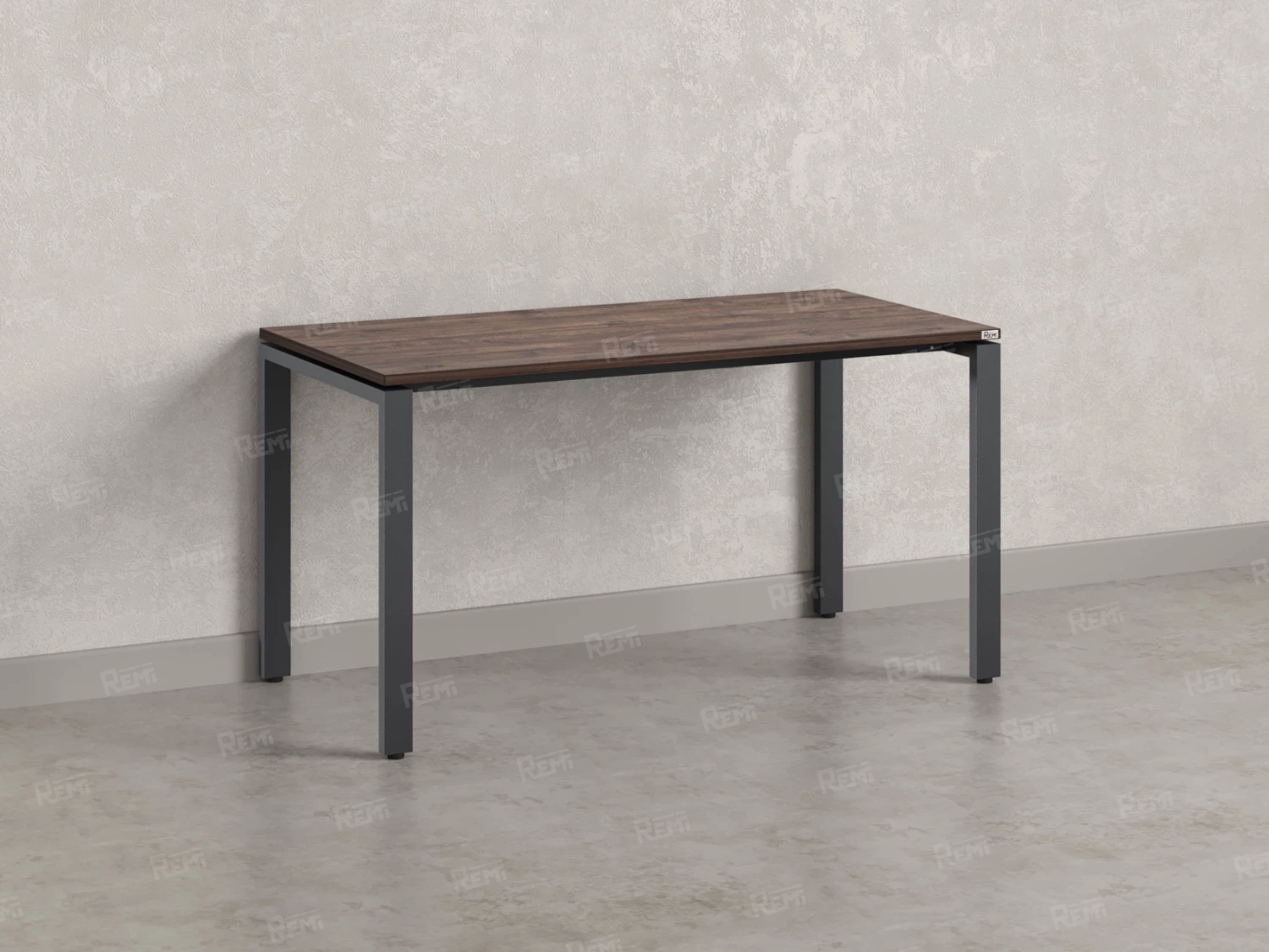 Стол прямой на П-образных опорах 1600x800x750 RM001-16x8 Дуб Апрельский шоколад/Серый