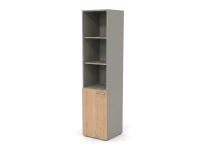 Шкаф узкий, RAC058 полуоткрытый левый 45,1x44,8x198,2см Акация Шеффилд/Серый камень, Серия Аккорд / Accord