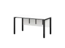 Стол прямой, П-опоры, экран ЛДСП,парящая стол-ца 1800x800x750 RM007-18x8 Белый/Черный