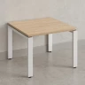 Журнальный стол с полкой 700x800x550 RM183-7x8 Вяз Швейцарский светлый/Белый