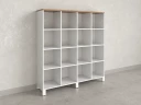 Стеллаж, 16 ячеек 1500х370х1620 RM140-15x37 Дуб Юстус/Белый
