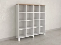 Стеллаж, 16 ячеек 1500х370х1620 RM140-15x37 Дуб Юстус/Белый