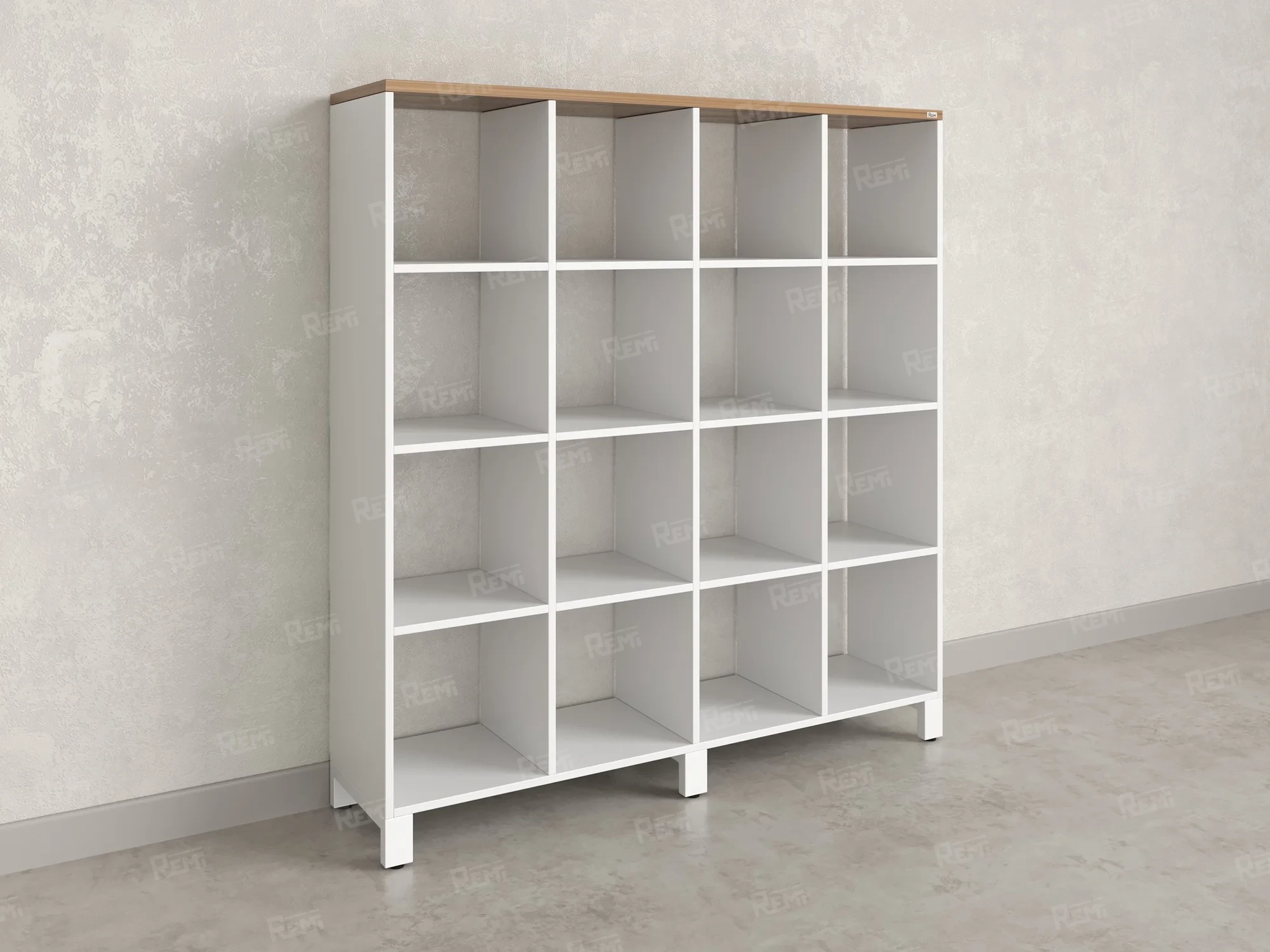 Стеллаж, 16 ячеек 1500х370х1620 RM140-15x37 Дуб Юстус/Белый