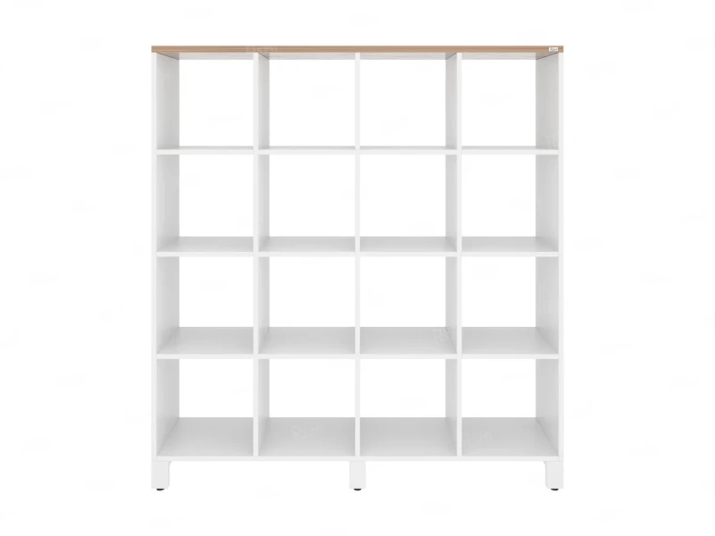 Стеллаж, 16 ячеек 1500х370х1620 RM140-15x37 Дуб Юстус/Белый