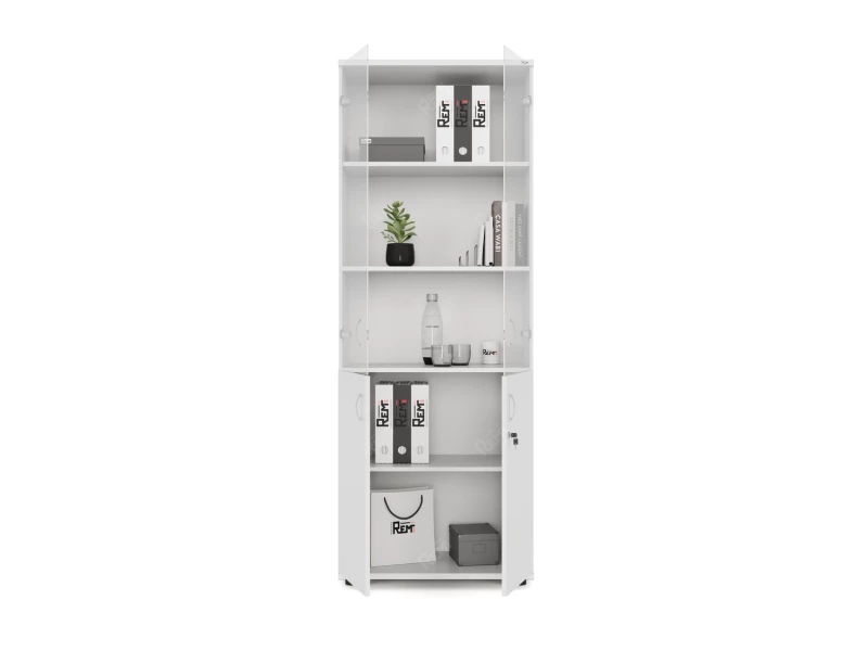 Шкаф комбинированный RLG039 700х350х1830 Белый, Серия ЛАЙТ | LIGHT