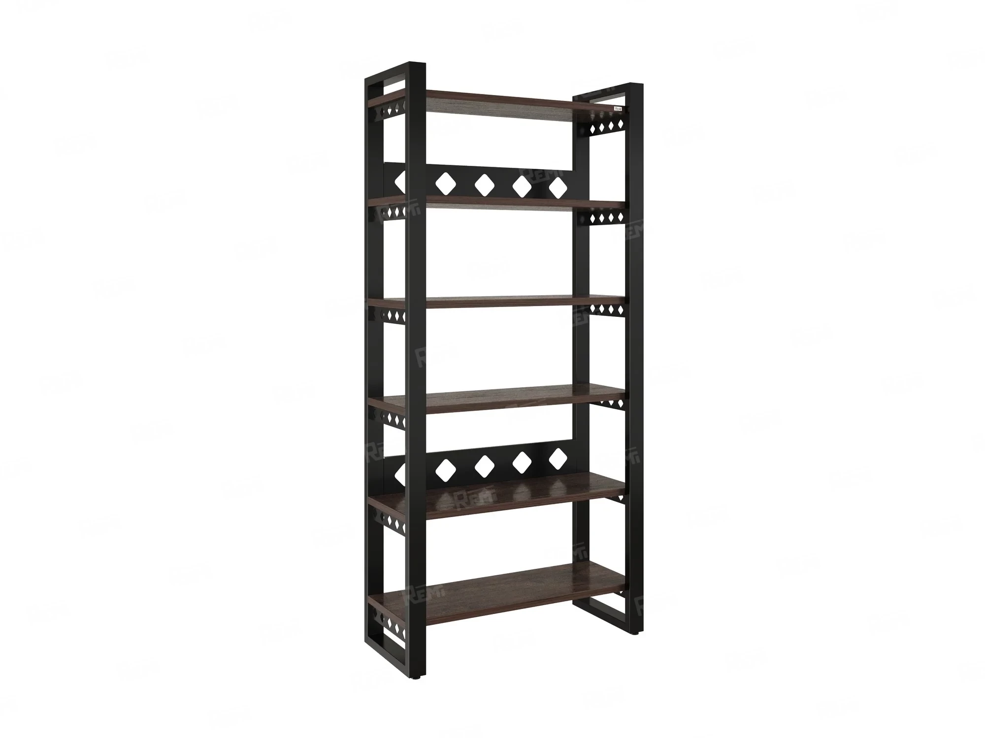 Стеллаж, 6 уровней 900x370x1920 RM132-90x37 Дуб Апрельский шоколад/Черный