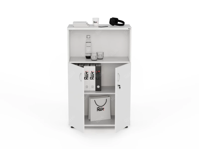 Шкаф комбинированный RLG034 700х350х1130 Белый, Серия ЛАЙТ | LIGHT