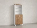 Шкаф комбинированный, 6 уровней 900x420x2200 RM154-90x41 Дуб Юстус/Белый