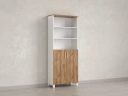 Шкаф комбинированный, 6 уровней 900x420x2200 RM154-90x41 Дуб Юстус/Белый