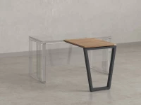 Брифинг прямой, с парящей столешнецей, на U-образном каркасе 900x600x750 RM074-9x6 Юстус/Серый