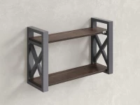 Полка настенная 900x200x500 RM196-90x20 Дуб Апрельский шоколад/Серый