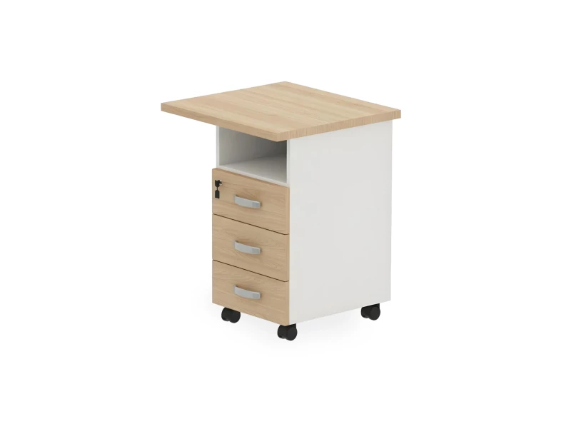 BRL RB092-45х58R Тумба приставная правая 650х580х740 Акация/Белый