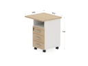 BRL RB092-45х58R Тумба приставная правая 650х580х740 Акация/Белый