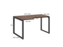 Стол угловой, О-опора, левый 1800x900/1200x750, RM055-18x9-12 Дуб Апрельский шоколад/Серый