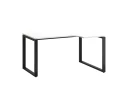 Стол угловой, О-опора, правый 1600x800/1000x750, RM054-16x8-10 Белый/Черный