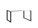 Стол угловой, О-опора, правый 1600x800/1000x750, RM054-16x8-10 Белый/Черный