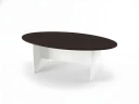 BRL RB007-240х120 Конференц-стол овальный 2400х1200х740 Венге/Белый