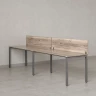 Бенч-система в 1 ряд, 2 рабочих места 2 ЛДСП экранов 2700x800x750 RM167-4-27x8 Дуб Маувелла/Серый