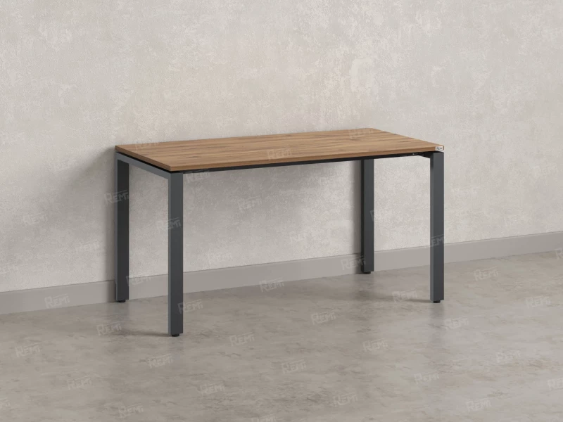 Стол прямой на П-образных опорах 1200x700x750 RM001-12x7 Дуб Юстус/Серый