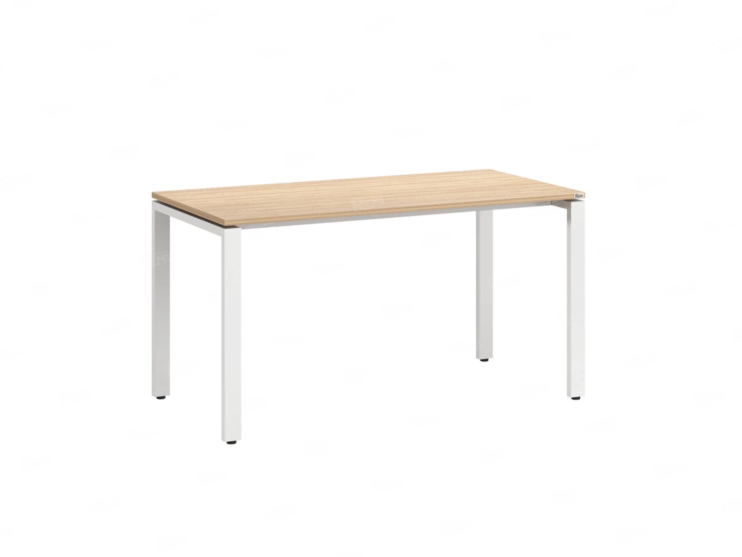 Стол прямой на П-образных опорах 800x600x750 RM001-8x6 Вяз Швейцарский светлый/Белый