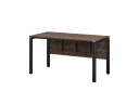 Стол прямой, П-опоры, экран ЛДСП,парящая стол-ца 1400x700x750 RM007-14x7 Дуб Апрельский шоколад/Черный