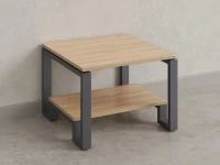 Журнальный стол с полкой 1200x800x550 RM181-12x8 Вяз Швейцарский светлый/Серый