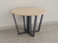 Круглый стол на U-образных опорах 1300x1300x750 RM188-13x13 Вяз Швейцарский светлый/Серый