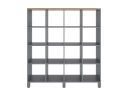 Стеллаж, 16 ячеек 1500х370х1620 RM140-15x37 Дуб Юстус/Серый
