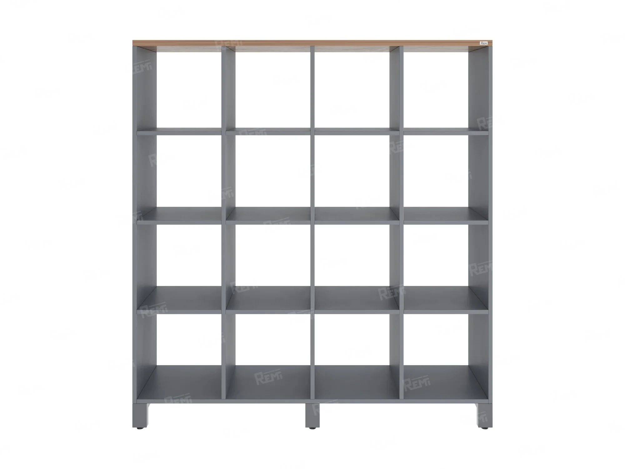 Стеллаж, 16 ячеек 1500х370х1620 RM140-15x37 Дуб Юстус/Серый