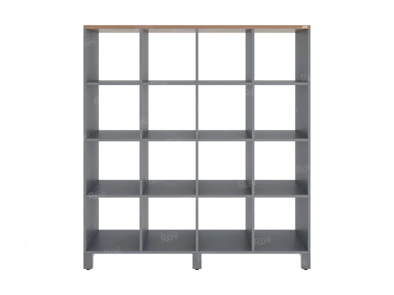 Стеллаж, 16 ячеек 1500х370х1620 RM140-15x37 Дуб Юстус/Серый