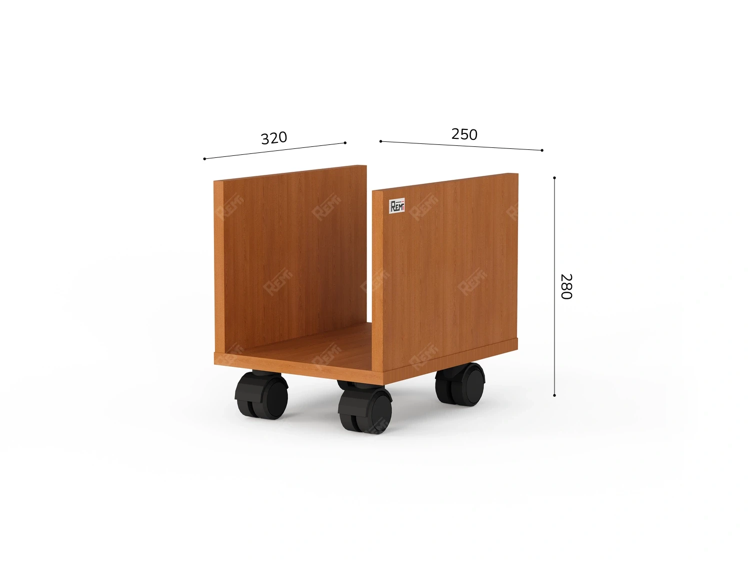 Мобильная подставка RLG058 25x32x28 Вишня, Серия ЛАЙТ | LIGHT