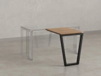 Брифинг прямой, с парящей столешнецей, на U-образном каркасе 900x600x750 RM074-9x6 Юстус/Черный