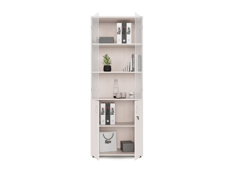 Шкаф комбинированный RLG039 700х350х1830 Дуб Молочный, Серия ЛАЙТ | LIGHT