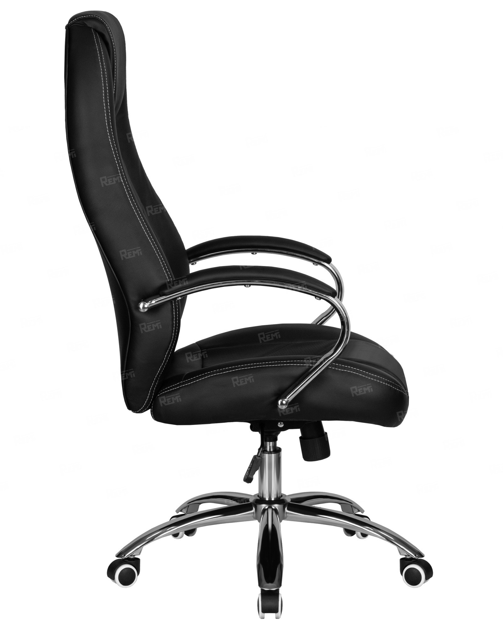TOBIAS, Кресло для руководителя, цвет сиденья черный, цвет основания хромированная сталь (арт. LMR-129B)