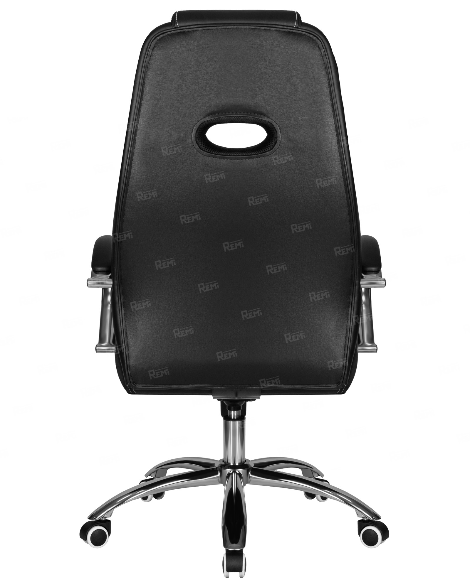TOBIAS, Кресло для руководителя, цвет сиденья черный, цвет основания хромированная сталь (арт. LMR-129B)