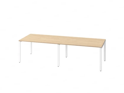 Cтол для переговоров, на П-образном каркасе 2200x1200x750 RM080-220x120 Вяз Швейцарский светлый/Белый