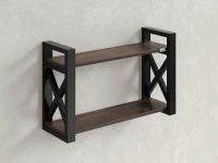 Полка настенная 900x200x500 RM196-90x20 Дуб Апрельский шоколад/Черный