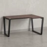 Стол угловой, U-опора, правый 1400x900/1200x750, RM050-14x9-12 Дуб Апрельский шоколад/Черный