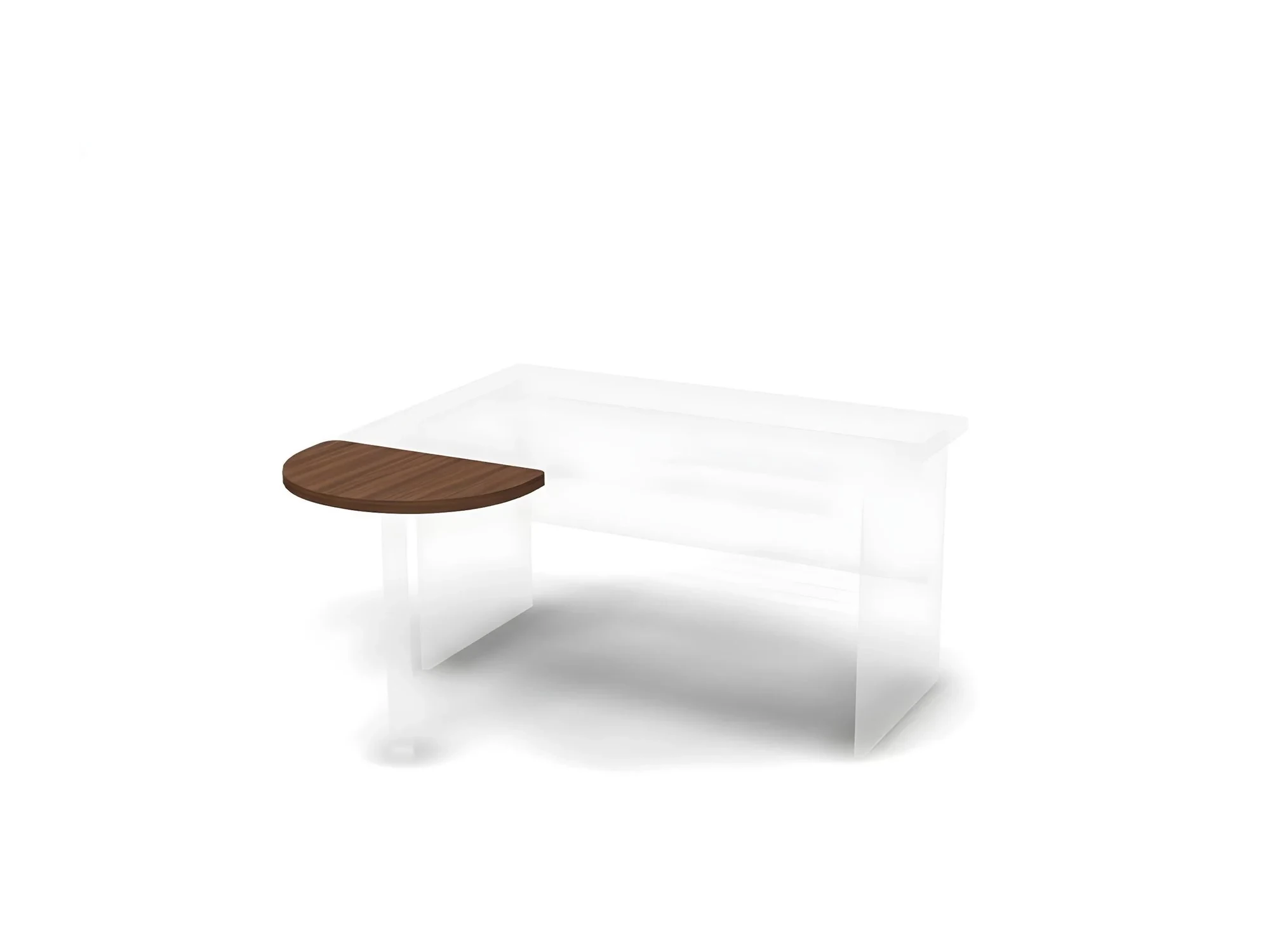 BRL RB025-65х40 Приставной элемент для 1 стола (без опоры) 650х400х28 Орех Вармия