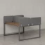 Бенч-система, 2 рабочих места, 5 тканевых экранов 1600x1200x750 RM169-3-16x12 Дуб Юстус/Серый