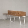 Бенч-система в 1 ряд, 2 рабочих места 2 ЛДСП экранов 2700x800x750 RM174-4-27x8 Дуб Юстус/Белый