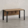 Стол прямой на П-образных опорах, экран ЛДСП 1200x600x750 RM005-12x6 Дуб Юстус/Черный