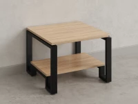 Журнальный стол с полкой 1200x800x550 RM181-12x8 Вяз Швейцарский светлый/Черный